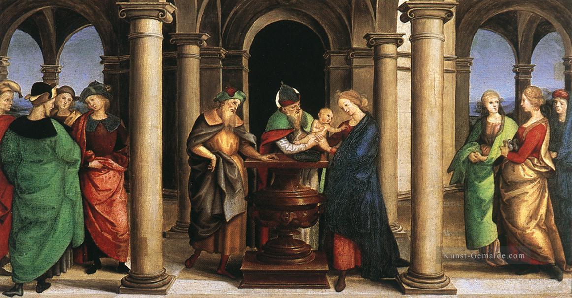 die Darstellung im Tempel Oddi AltarPredella Renaissance Meister Raphael Ölgemälde